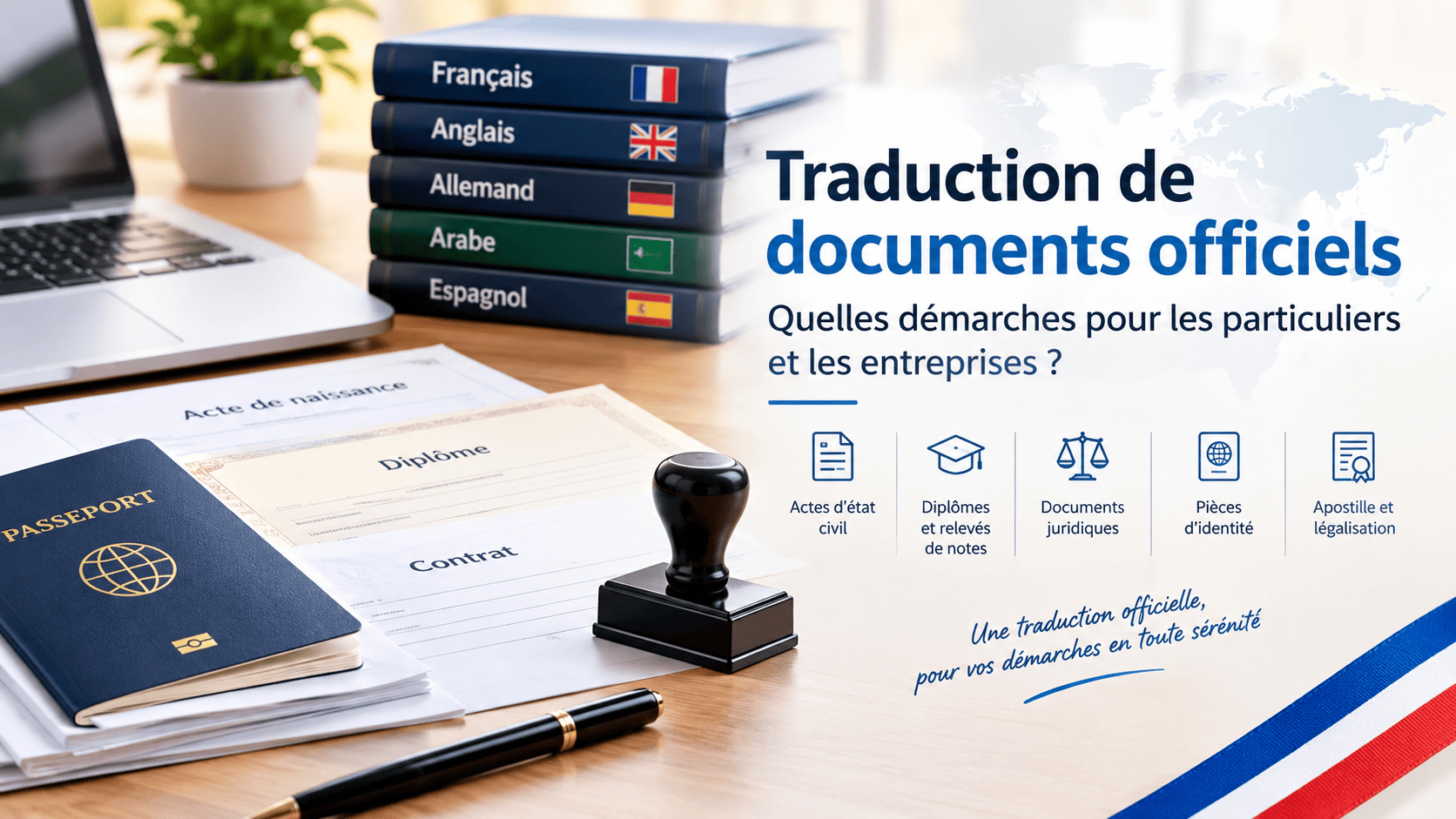 Traduction assermentée pour créer une entreprise en France : documents concernés